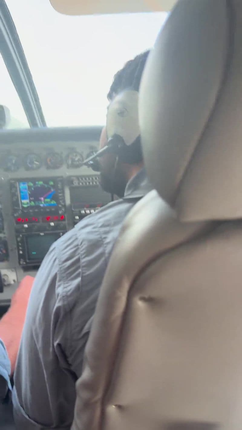 Frame from the video "Seaplane flight"